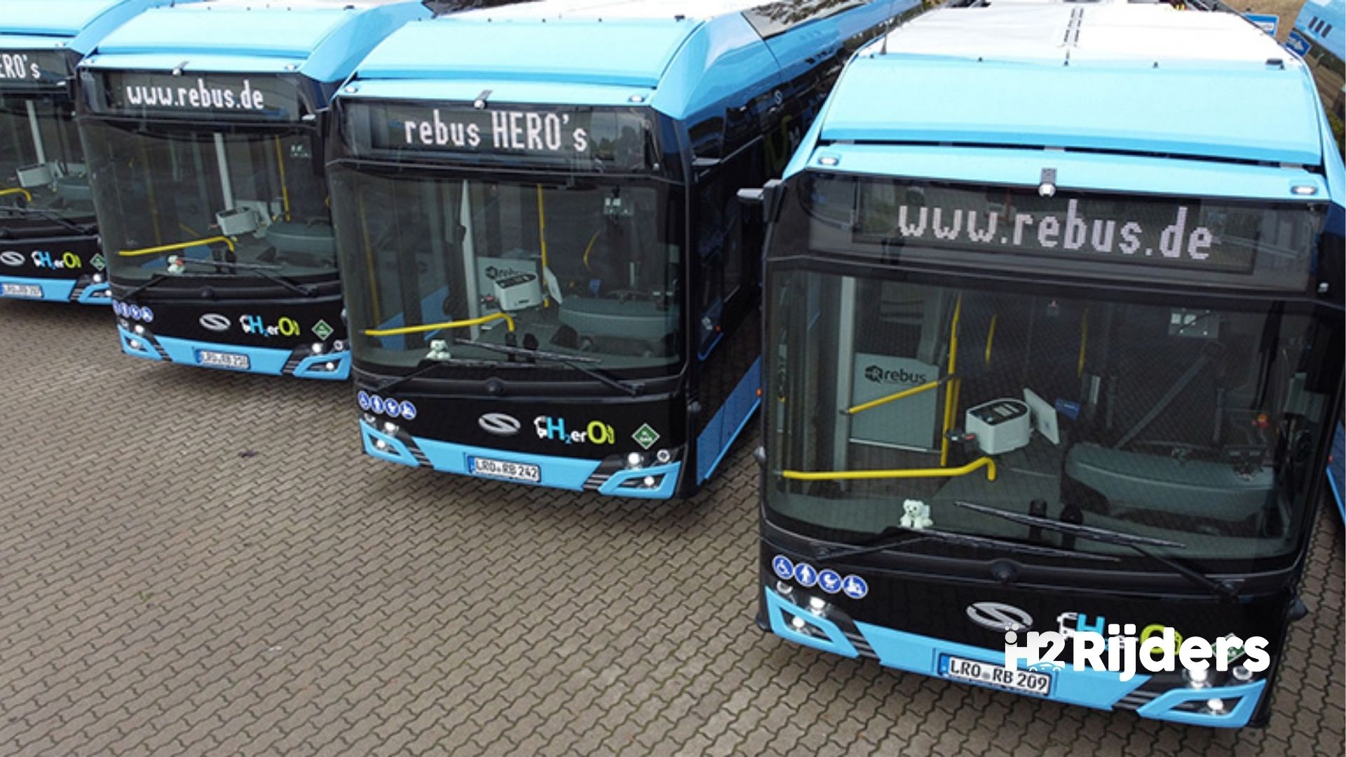 Waterstofbussen van Rebus Rostock passeren 3 miljoen kilometer in dienstregeling